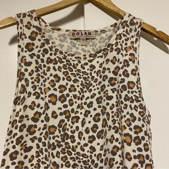 Anthropologie Dolan Left Coast Medium Leopard Print Crossover Back Tank Top - Picture 4 of 8